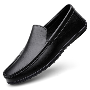 Factory Supply Custom Logo Black for All Seasons <strong>Rubber</strong> Handmade Genuine Leather Oxfords Dress Office Men Wedding <strong>Loafers</strong> - Product Image 1