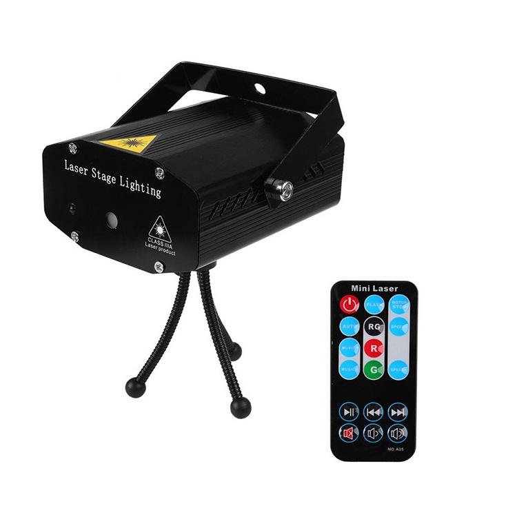 Stage Lighting Projector Sound Activated Flash Strobe Lamp with Remote Control Party Light DJ Disco Lights