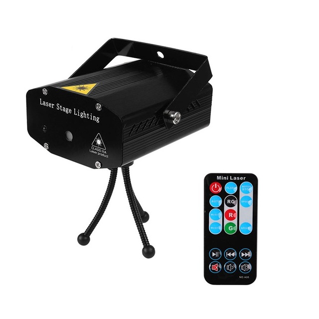 Stage Lighting Projector Sound Activated Flash Strobe Lamp with Remote Control Party Light DJ Disco Lights