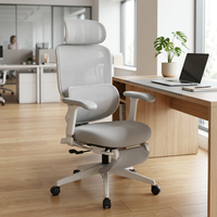 Fauteuil de bureau pivotant confortable 360° °   Chaise de bureau ergonomique exécutive avec accoudoirs en maille et soutien lombaire
