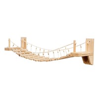 Puente Colgante para Gatos Winners Al123, Modelo de Madera de Pino, Ideal para Apartamentos, Compacto, Ahorra Espacio, Montado en la Pared, Estilo Simple