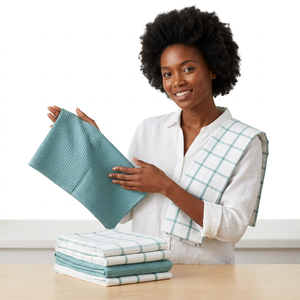 Fabricant de torchons de cuisine, vente en gros de chiffons de nettoyage en coton réutilisables pour la maison, les restaurants et les hôtels - Product Image 1