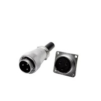 Connecteur industriel WEIPU WS20K3TQ, fiche femelle droite à 3 broches, connecteur aviation circulaire WS20, type à souder, 25A 500V
