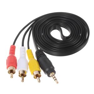 Kabel AUX <span class=keywords><strong>Video</strong></span> Audio Stereo Male To 3RCA, Kabel AUX <span class=keywords><strong>Video</strong></span> Audio Stereo Colokan Laki-laki <span class=keywords><strong>3.5Mm</strong></span> untuk Ponsel Pintar Tablet MP3 Speaker Teater Rumah - Product Image 1