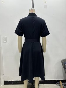 TAOP&ZA 2026 Primavera Abito <span class=keywords><strong>Midi</strong></span> da Donna alla Moda a Maniche Corte con Colletto a Risvolto, Cintura e Decorazione con Bottoni 1322833 - Product Image 4