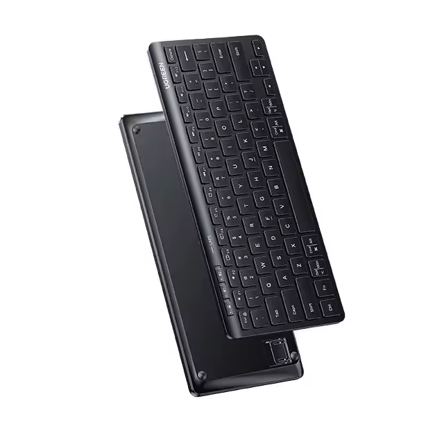 UGREEN K551 Slim Wireless Blue-tooth 78Keys Keyboard 3 Device Free Switching Blue-tooth & 2.4G Compatible with Windows MacOS IOS