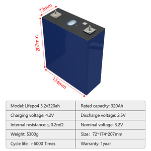 Baterías de Iones de Litio Prismáticas LFP de 3.2V 100Ah 200Ah 280Ah 300Ah 314Ah 320Ah 340Ah 628Ah para Vehículos Eléctricos, 280k MB31 MB30, 10000 Ciclos, CE - Product Image 4