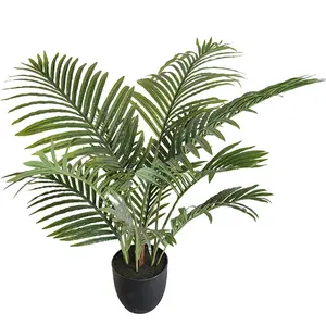 Indoor Decoration Eco-Friendly 90Cm 3ft Fake Plastic Potted Tree Faux Simulation Artificial Paradise Palm Plants