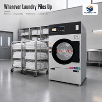 Séchoir à linge à gaz 25 kg avec récupération de chaleur, refroidissement, certifié CE, pour laverie automatique, fonctionnant à pièces et cartes