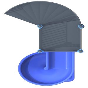 Toboggan aquatique de <span class=keywords><strong>18</strong></span> pieds en acier et fibre de verre pour usage résidentiel intérieur/extérieur - Toboggan en forme de cône pour parc aquatique - Product Image 2