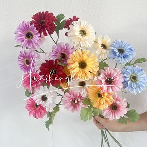Artificial Daisy <b>Flowers</b> Silk High Simulation Wedding Decorations <b>Single</b> Branch Reusable Home Decor - Product Image 4