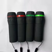 Lampe torche en plastique LED 1W bon marché 3AAA avec peinture en caoutchouc