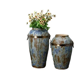 Florero de cabeza de <span class=keywords><strong>león</strong></span> de porcelana Art Deco hecho en China-Jarrón de mesa ecológico para aniversario - Product Image 1