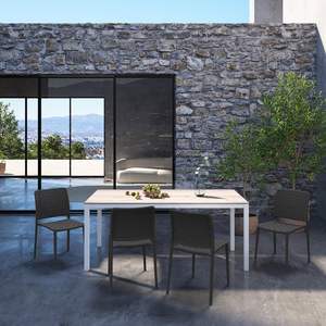 SCUQI moderno <span class=keywords><strong>antracite</strong></span> impilabile Patio sala da pranzo sedia interna/esterna piscina <span class=keywords><strong>cucina</strong></span> ristorante Set 2 luce casa uso Hotel - Product Image 5