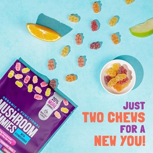 Niet-Gmo Super Champignon Chaga Maitake Cordyceps <span class=keywords><strong>Reishi</strong></span> Leeuw 'S Manen Kalkoen Hoge Immuunafweer Zorgt Voor Energie-Paddestoelgummies - Product Image 3