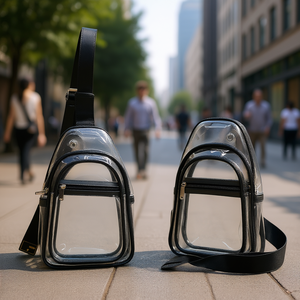 Bolso de hombro transparente EB de 8.5X6X3 pulgadas con lados transparentes para uso diario - Product Image 2