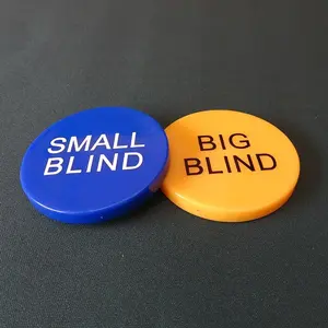 4 Stuks Texas Poker Chipset Klei Materiaal Melamine Plastic Dealer Munten Kleine Blinde Big Blind Dealer Alle Muntknoppen Spelset - Product Image 4