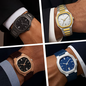 Oem Odm 미니멀리스트 3D 물결 모양의 다이얼 빛나는 Orologio Automatico 스테인레스 스틸 시계 방수 남성 기계식 시계 - Product Image 3