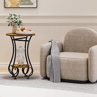 Table Ronde Commerciale Nordique de Luxe Léger avec Étagère Inférieure pour Bureau à Domicile – Meilleure Vente Transfrontalière