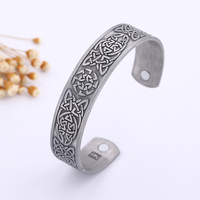 Gelang Kesehatan Talisman Viking Pohon Kehidupan Simpul Keberuntungan Rune Magnetik Gelang Manset Wanita Pria Gelang yang Dapat Disesuaikan
