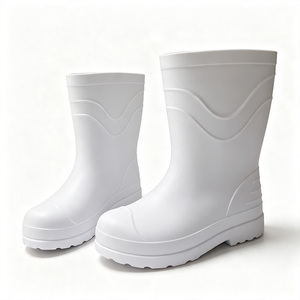 Botas de Lluvia Blancas de Media Pantorrilla de EVA, Ligeras, Antideslizantes y Resistentes al Desgaste, Ideales para Personal de Cocina y Cafetería - Product Image 5
