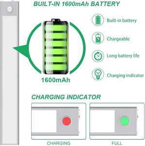 USB-C Rechargeable 1200mAh Étanche LED Placard Lumière Smart Motion Activé Conception Moderne Magnétique Cabinet Éclairage - Product Image 6