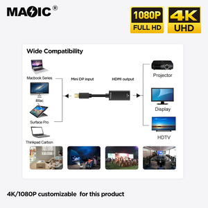 Mạ Vàng 4K Mini <span class=keywords><strong>DisplayPort</strong></span> Để HDMI Adapter Dp Để HDMI Chuyển Đổi Cho Đối Với Macbook Không Khí Bề Mặt Pro Màn Hình Và Máy Chiếu - Product Image 5