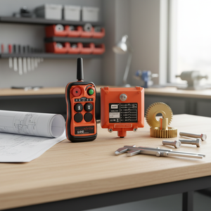 รีโมทคอนโทรลไร้สายสำหรับเครนอุตสาหกรรม รุ่น Q200 แบบอัตโนมัติ รหัสคงที่ <span class=keywords><strong>2</strong></span> ปุ่ม ความเร็วเดียว กันน้ำ 110V-480V 150M - Product Image 5