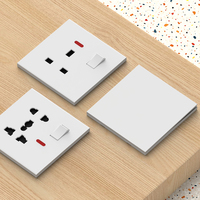 Prise murale universelle haut de gamme KESHIQI Factory avec panneau PC mat 220V-250V, interrupteur et ports de charge USB et Type-C