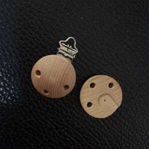 Dia35mm Legno Massello di Faggio Bambino Clip di Manichino FAI DA TE Ciuccio Clip di Non-Tossico - Product Image 4