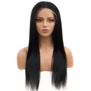 New arrival Factory Supplier Cheap Straight Natural Color With Baby Hair 360 Remy Human Hair 360 Swiss Lace Front Wigs