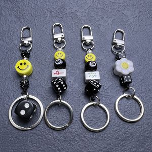Promotion New Design Hot Sales Cheap Price Luck Color <strong>Dice</strong> Key Chains <strong>Dice</strong> <strong>Mini</strong> Billiard Black 8 Ball Keychain Bag Charm Pendant - Product Image 5