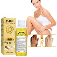 Liquide éclaircissant puissant OEM pour le corps et le visage, éliminateur de peaux mortes, exfoliant, nourrissant, blanchissant, peeling jaune, végétalien