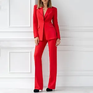 Dressy Pant Suits for Women Evening Party Wedding Guest 2 Piece Business  Suit Elegant Professional Blazer Pants Sets