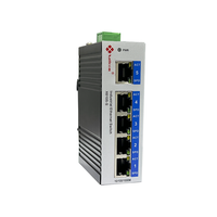 Switch Ethernet Gigabit Industriel Mini Économique Non Géré 10 Gbit/s à 5 Ports Cuivre avec Rail DIN, Équipement Réseau Full-Duplex