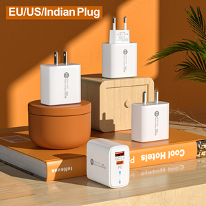 محول طاقة هاتف USB A + C 25 واط لنا قابس EU Type-C شحن فائق السرعة متعدد الوظائف شاحن جداري للسفر مع علبة طرد - Product Image 4