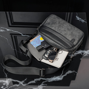 Sac à bandoulière carré personnalisé unisexe, besace tendance de bonne qualité, à fermeture éclair, nouvelle collection <span class=keywords><strong>2022</strong></span> - Product Image 6