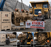 Moteur diesel CCEC Cummins série KTA38-C V12 800-1300 ch KTA38-C800 KTA38-C1050 KTA38-C1125 KTA-C1200 pour camion benne minier Belaz