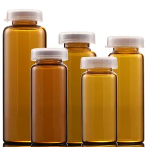 Flacon d'injection en verre ambre 3CC, 1 pièce, bouteille avec capuchon blanc transparent, pour médicaments, Offre Spéciale