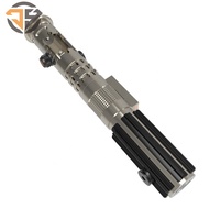 Sabre laser personnalisé chromé pièces d'usinage CNC sabre laser jouet poignée en acier inoxydable micro usinage sabre léger en aluminium