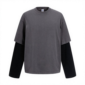 Nueva Camiseta Boxy para Hombre de 270 g/m² con Lavado Enzimático, 100% Algodón, Frente Liso, Manga Larga, Dos Piezas, Ecológica y Transpirable - Product Image 3
