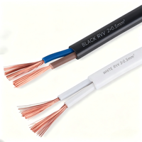 Câble plat flexible RVV 450/750V à âme en cuivre, isolé PVC, gaine plate, norme UE, 12 AWG, câble de signalisation et de commande TONGBAO