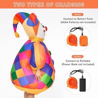 Décoration de carnaval d'Halloween Costume gonflable de clown pour la décoration de fête pour adultes