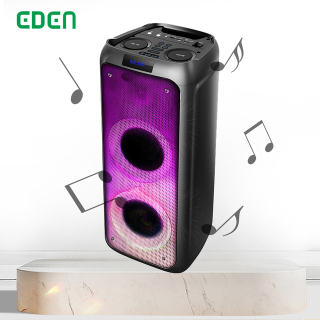 EDEN TWS Wireless Speaker With Fire Dual 5.5 Inch DJ Portable PA Party Karaoke Rechargeable Multimedia Audio BluetoothSpeaker
