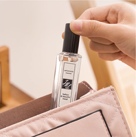 Flacon vide carré en verre fin de 5ml, 10ml, 15ml, 20ml, 30ml avec étiquette personnalisée, petit format rechargeable à col vissé, pour échantillon de parfum ou huile, avec vaporisateur.