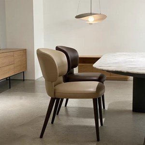Chaise de salle à manger moderne en cuir avec pieds en métal, non pliable, pour la maison, les restaurants et les entreprises - Product Image 6