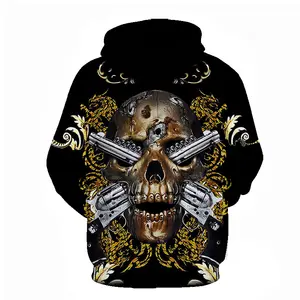 Skull Guns N Roses Pullover And Zippered Hoodies Custom 3D Graphic Printed 3d Hoodie All Over Print Jacket For Men and Women