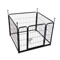 Parc de jeu extra large pour chien, enclos d'extérieur robuste avec 4 panneaux, clôture durable pour grandes races, montage et rangement faciles