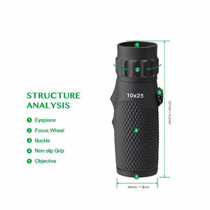 (BM-1036) Jumelles de poche haute puissance 10x25 étanches pour l'extérieur, <span class=keywords><strong>longue</strong></span> portée 1000 m, grand angle, vision HD professionnelle, noires - Product Image 5