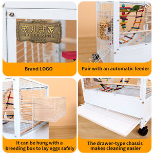 Şeffaf akrilik kafes büyük papağan kafes atiatiel kaplan özel büyük sıçrama lüks Villa yatay tel - Product Image 5